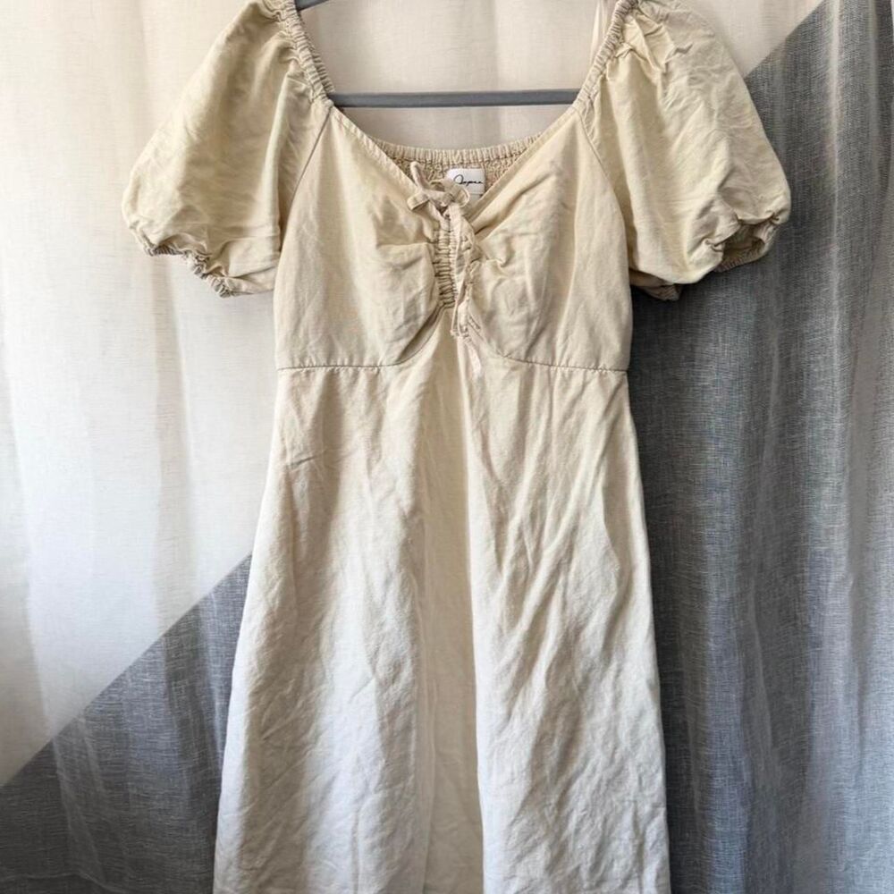 Japna Women's Cream and Tan Dress